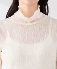 K2KTD06029 a.v.v(アー・ヴェ・ヴェ) シアーウェーブハイネックカットソー アイボリー