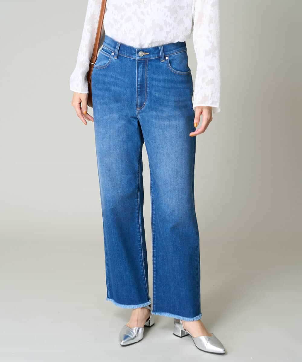 K2LAA04059 a.v.v(アー・ヴェ・ヴェ) デニムストレートパンツ ネイビー