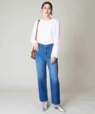 K2LAA04059 a.v.v(アー・ヴェ・ヴェ) デニムストレートパンツ ネイビー