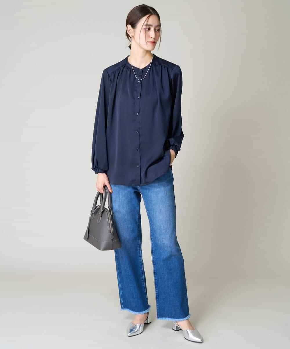 K2LAA04059 a.v.v(アー・ヴェ・ヴェ) デニムストレートパンツ ネイビー