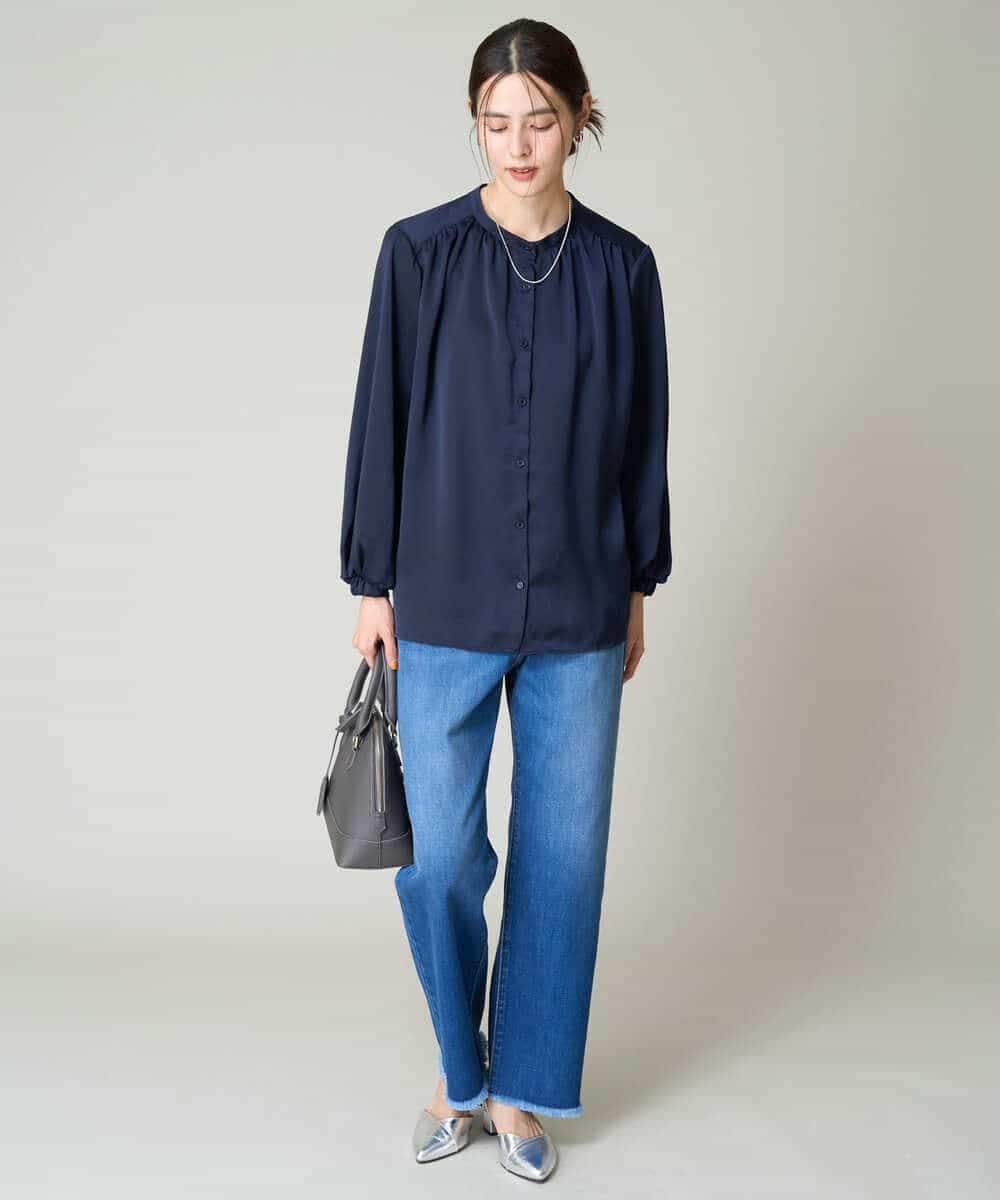 K2LAA04059 a.v.v(アー・ヴェ・ヴェ) デニムストレートパンツ ネイビー