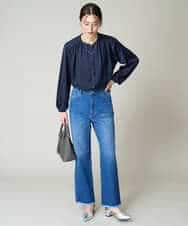 K2LAA04059 a.v.v(アー・ヴェ・ヴェ) デニムストレートパンツ ネイビー