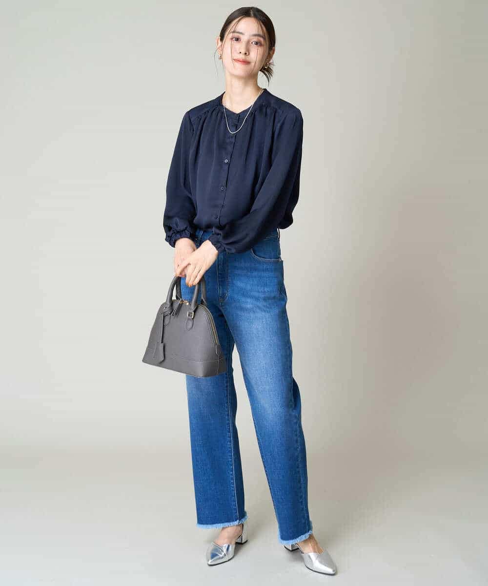 K2LAA04059 a.v.v(アー・ヴェ・ヴェ) デニムストレートパンツ ネイビー