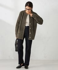 K2LAD05059 a.v.v(アー・ヴェ・ヴェ) ストレッチデニムワイドパンツ ブルー