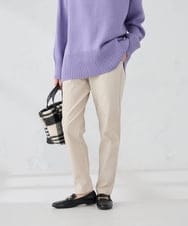 K2LAD11049 a.v.v(アー・ヴェ・ヴェ) 裏起毛ハイパーストレッチスリムパンツ グレージュ