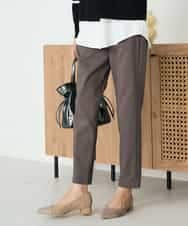 K2LAD11049 a.v.v(アー・ヴェ・ヴェ) 裏起毛ハイパーストレッチスリムパンツ ダークグレー