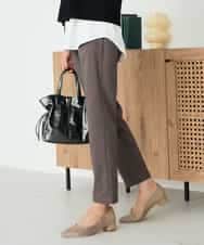 K2LAD11049 a.v.v(アー・ヴェ・ヴェ) 裏起毛ハイパーストレッチスリムパンツ ブラック