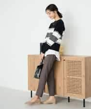 K2LAD11049 a.v.v(アー・ヴェ・ヴェ) 裏起毛ハイパーストレッチスリムパンツ ブラック