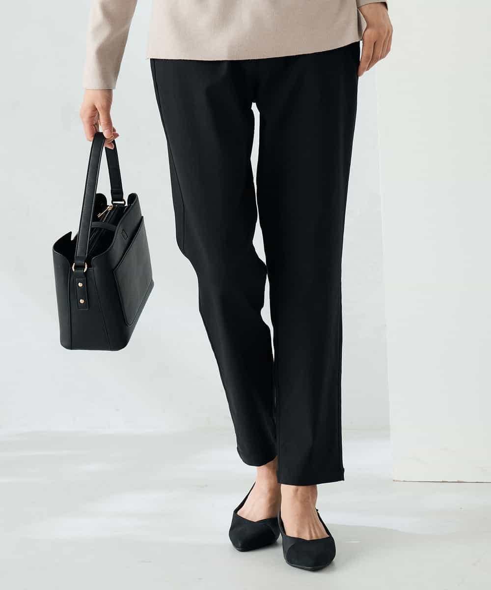 K2LAD11049 a.v.v(アー・ヴェ・ヴェ) 裏起毛ハイパーストレッチスリムパンツ ブラック