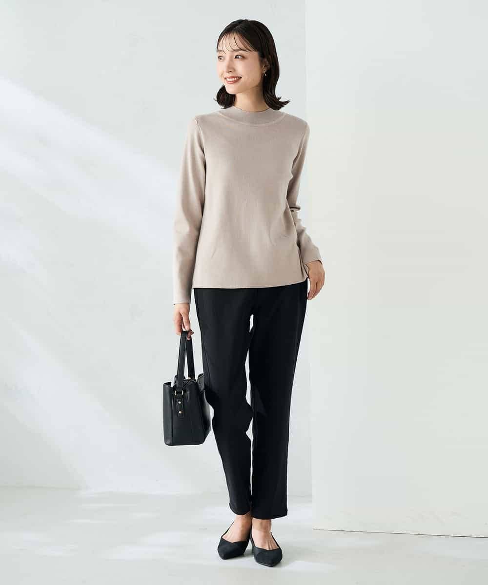 K2LAD11049 a.v.v(アー・ヴェ・ヴェ) 裏起毛ハイパーストレッチスリムパンツ ブラック