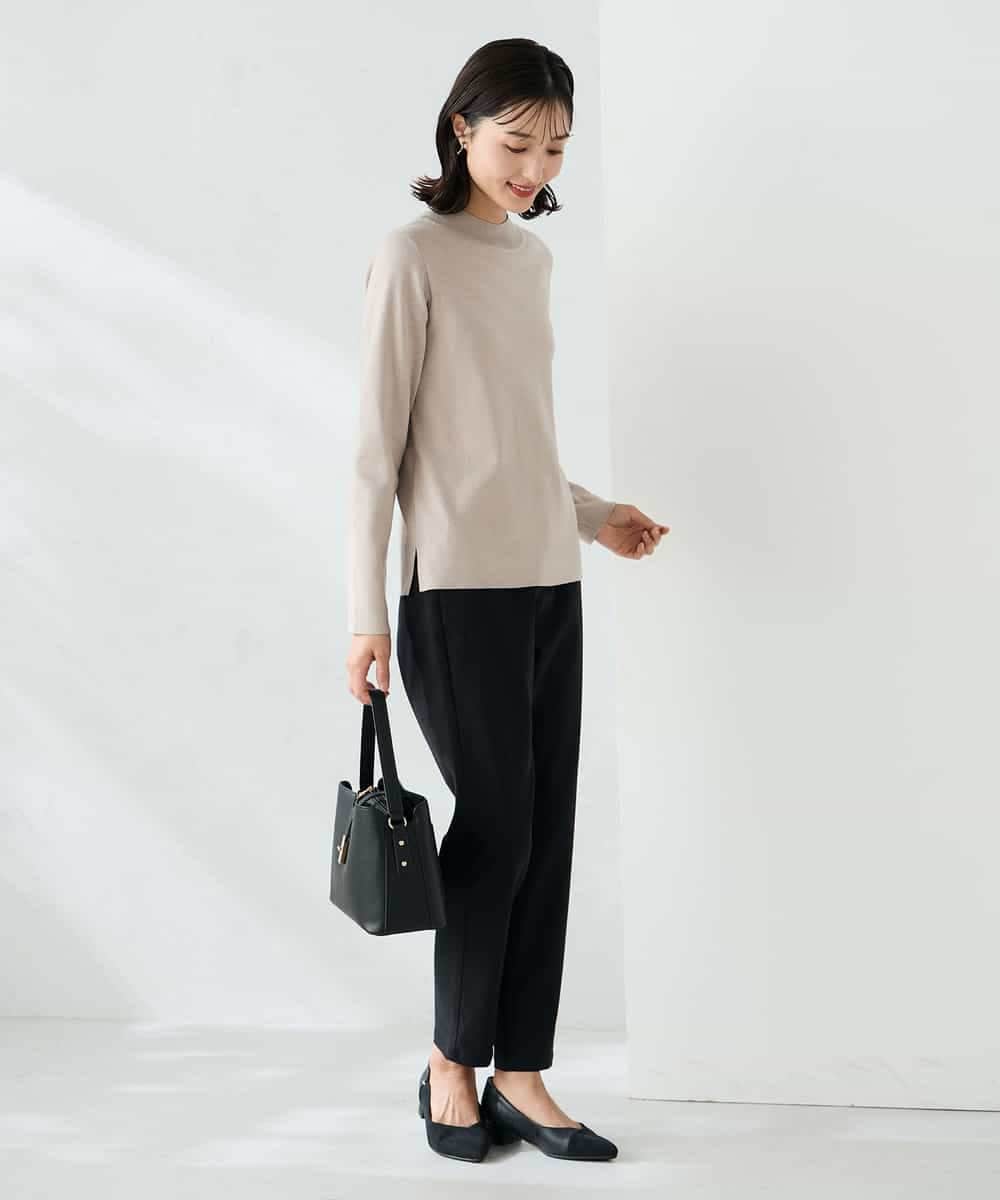 K2LAD11049 a.v.v(アー・ヴェ・ヴェ) 裏起毛ハイパーストレッチスリムパンツ ブラック