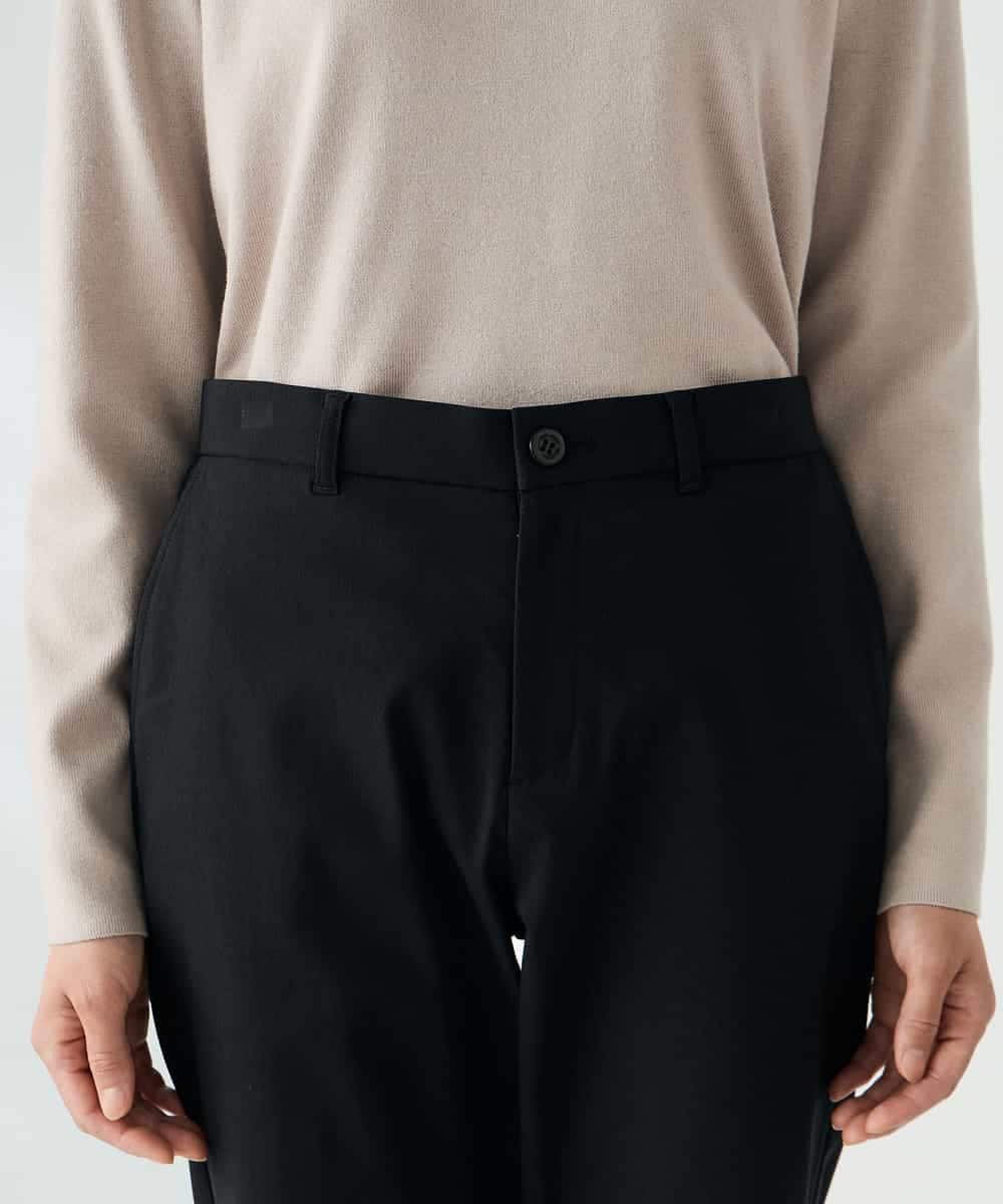 K2LAD11049 a.v.v(アー・ヴェ・ヴェ) 裏起毛ハイパーストレッチスリムパンツ ブラック