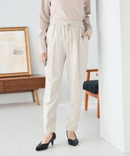 K2LAD14049 a.v.v(アー・ヴェ・ヴェ) 【イージーケア/洗える/ストレッチ】裏起毛美ラクるイージーテーパードパンツ ライトピンク