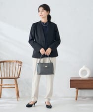 K2LAD14049 a.v.v(アー・ヴェ・ヴェ) 【イージーケア/洗える/ストレッチ】裏起毛美ラクるイージーテーパードパンツ ライトピンク