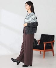 K2LAD15049 a.v.v(アー・ヴェ・ヴェ) 【イージーケア/洗える/ストレッチ】裏起毛美ラクるイージーワイドパンツ ピンク