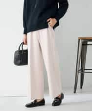 K2LAD15049 a.v.v(アー・ヴェ・ヴェ) 【イージーケア/洗える/ストレッチ】裏起毛美ラクるイージーワイドパンツ ピンク