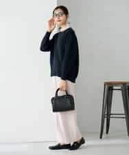 K2LAD15049 a.v.v(アー・ヴェ・ヴェ) 【イージーケア/洗える/ストレッチ】裏起毛美ラクるイージーワイドパンツ ピンク