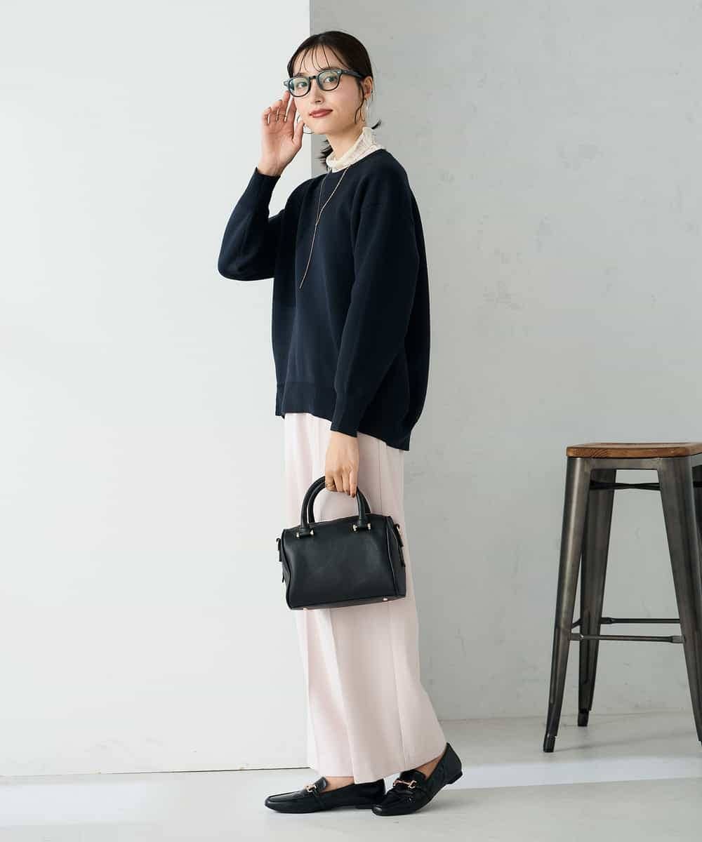 K2LAD15049 a.v.v(アー・ヴェ・ヴェ) 【イージーケア/洗える/ストレッチ】裏起毛美ラクるイージーワイドパンツ ピンク