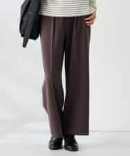 K2LAD15049 a.v.v(アー・ヴェ・ヴェ) 【イージーケア/洗える/ストレッチ】裏起毛美ラクるイージーワイドパンツ ピンク