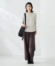 K2LAD15049 a.v.v(アー・ヴェ・ヴェ) 【イージーケア/洗える/ストレッチ】裏起毛美ラクるイージーワイドパンツ ピンク