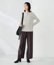 K2LAD15049 a.v.v(アー・ヴェ・ヴェ) 【イージーケア/洗える/ストレッチ】裏起毛美ラクるイージーワイドパンツ ピンク