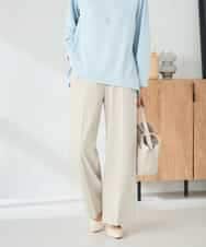 K2LAD15049 a.v.v(アー・ヴェ・ヴェ) 【イージーケア/洗える/ストレッチ】裏起毛美ラクるイージーワイドパンツ ピンク