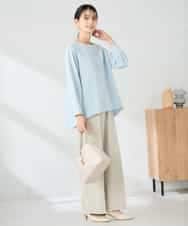 K2LAD15049 a.v.v(アー・ヴェ・ヴェ) 【イージーケア/洗える/ストレッチ】裏起毛美ラクるイージーワイドパンツ ピンク