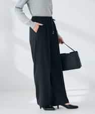 K2LAD15049 a.v.v(アー・ヴェ・ヴェ) 【イージーケア/洗える/ストレッチ】裏起毛美ラクるイージーワイドパンツ ピンク