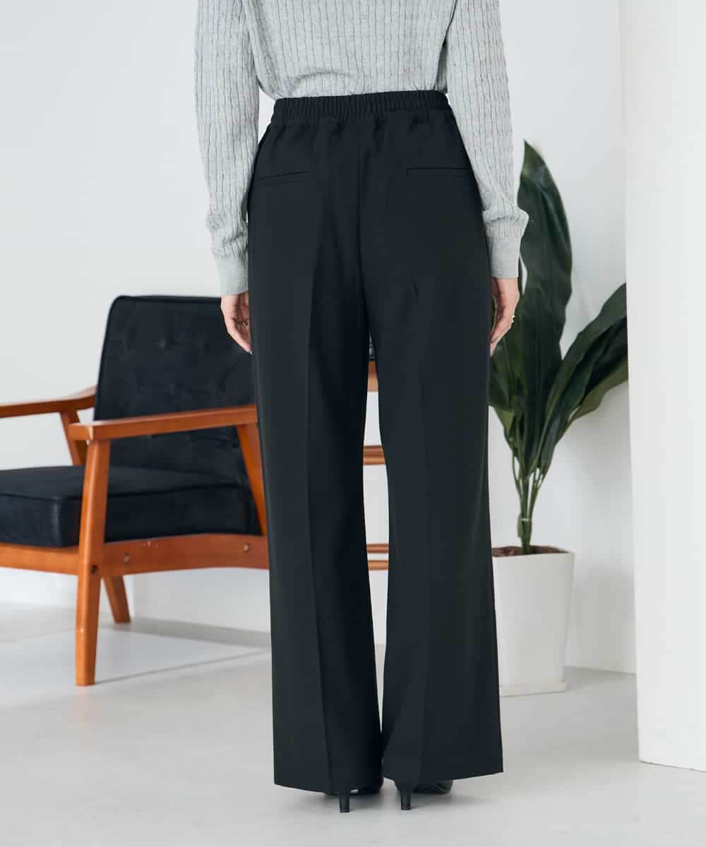 K2LAD15049 a.v.v(アー・ヴェ・ヴェ) 【イージーケア/洗える/ストレッチ】裏起毛美ラクるイージーワイドパンツ ピンク