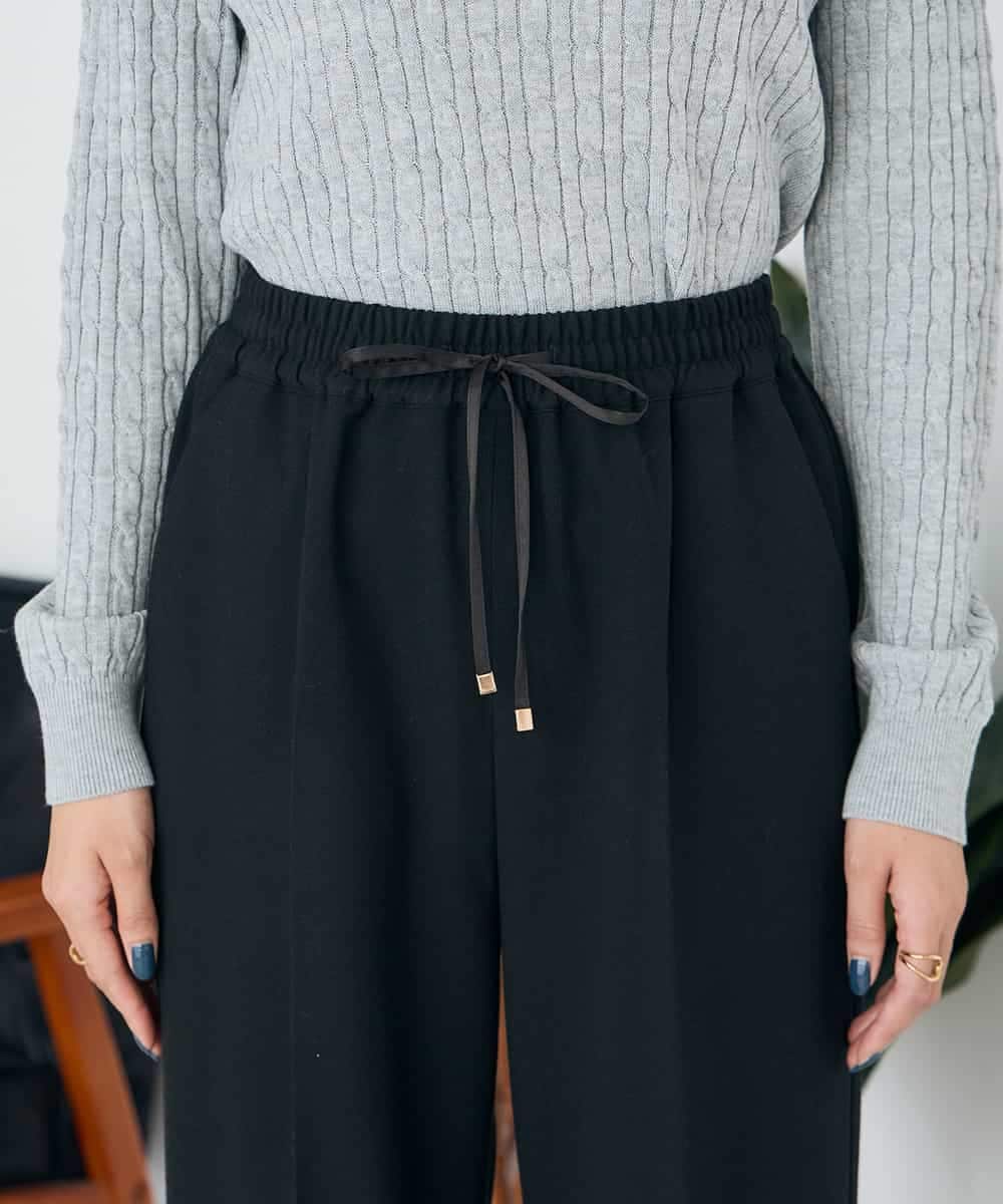 K2LAD15049 a.v.v(アー・ヴェ・ヴェ) 【イージーケア/洗える/ストレッチ】裏起毛美ラクるイージーワイドパンツ ピンク