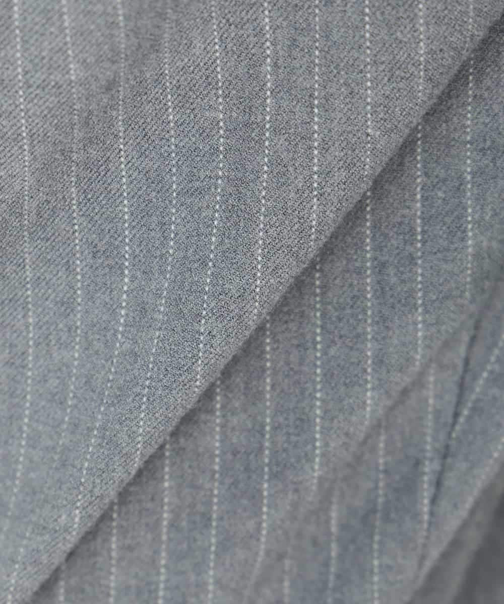 K2LAD16049 a.v.v(アー・ヴェ・ヴェ) 【イージーケア/洗える/ストレッチ】裏起毛美ラクるイージーストライプテーパードパンツ ストライプ