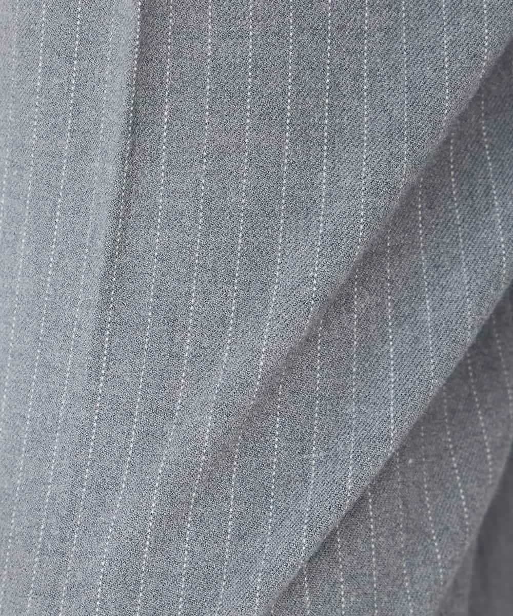 K2LAD17054 a.v.v(アー・ヴェ・ヴェ) 【イージーケア/洗える/ストレッチ】裏起毛美ラクるイージーストライプワイドパンツ ストライプ