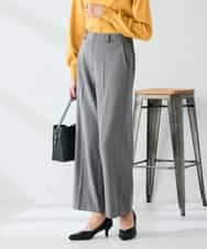 K2LAD18059 a.v.v(アー・ヴェ・ヴェ) 【イージーケア/洗える/ストレッチ】裏起毛美ラクるスッキリ見えストレートパンツ ブラウン