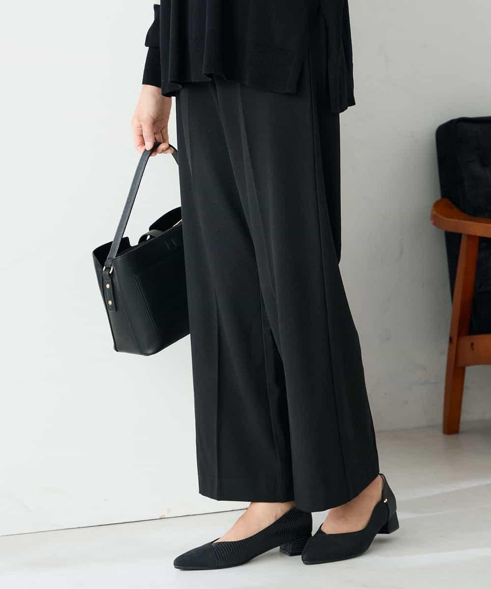 K2LAD18059 a.v.v(アー・ヴェ・ヴェ) 【イージーケア/洗える/ストレッチ】裏起毛美ラクるスッキリ見えストレートパンツ ブラウン