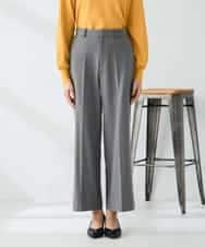 K2LAD18059 a.v.v(アー・ヴェ・ヴェ) 【イージーケア/洗える/ストレッチ】裏起毛美ラクるスッキリ見えストレートパンツ ブラウン