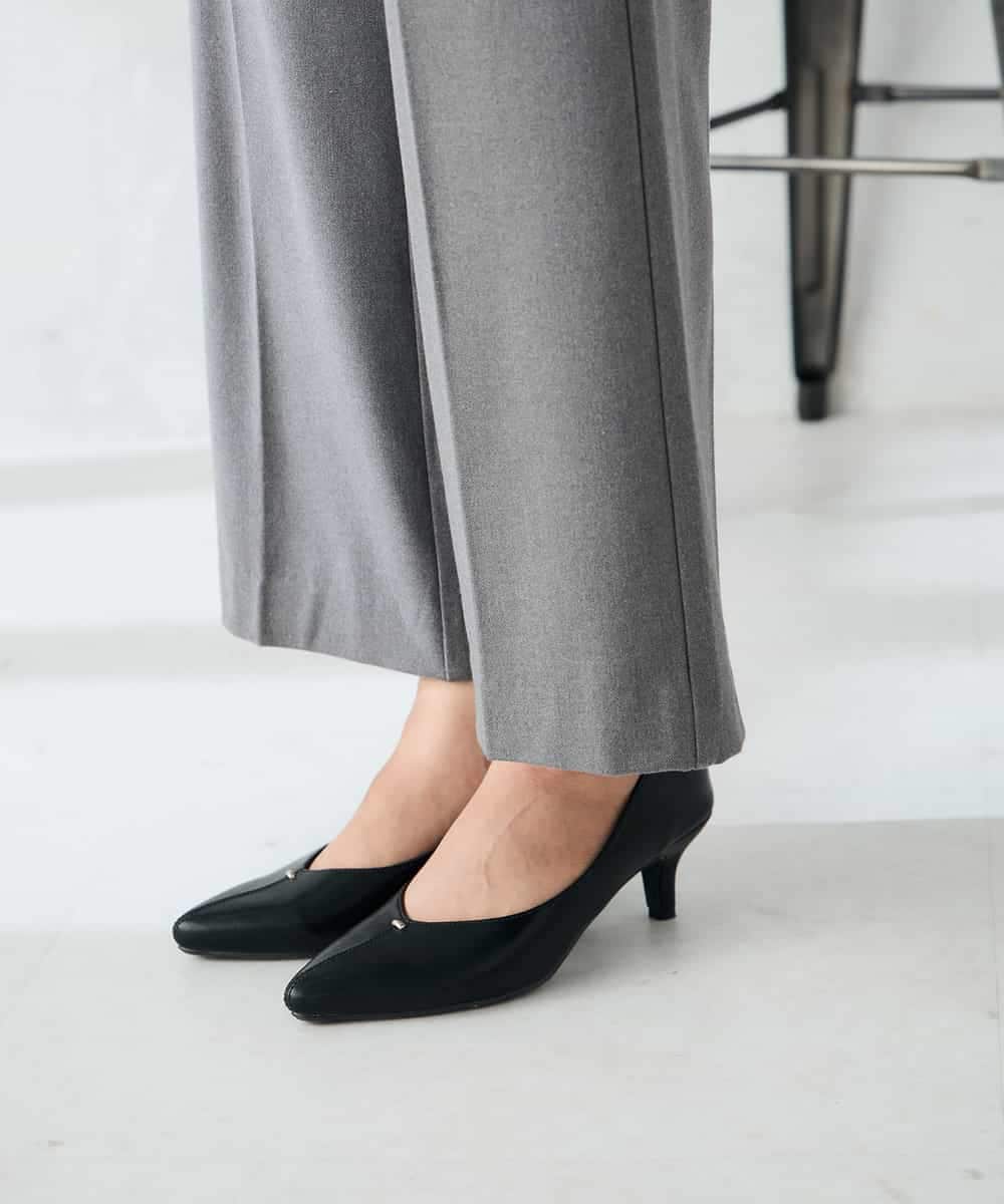 K2LAD18059 a.v.v(アー・ヴェ・ヴェ) 【イージーケア/洗える/ストレッチ】裏起毛美ラクるスッキリ見えストレートパンツ ブラウン