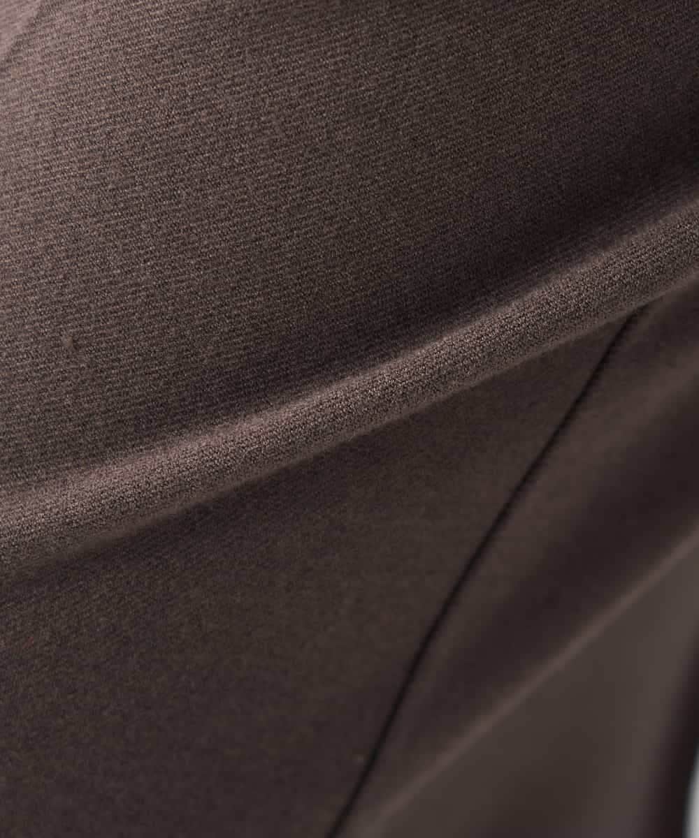 K2LAD18059 a.v.v(アー・ヴェ・ヴェ) 【イージーケア/洗える/ストレッチ】裏起毛美ラクるスッキリ見えストレートパンツ ブラウン