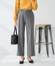 K2LAD18059 a.v.v(アー・ヴェ・ヴェ) 【イージーケア/洗える/ストレッチ】裏起毛美ラクるスッキリ見えストレートパンツ グレー