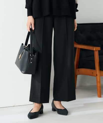 K2LAD18059 a.v.v 【イージーケア/洗える/ストレッチ】裏起毛美ラクるスッキリ見えストレートパンツ