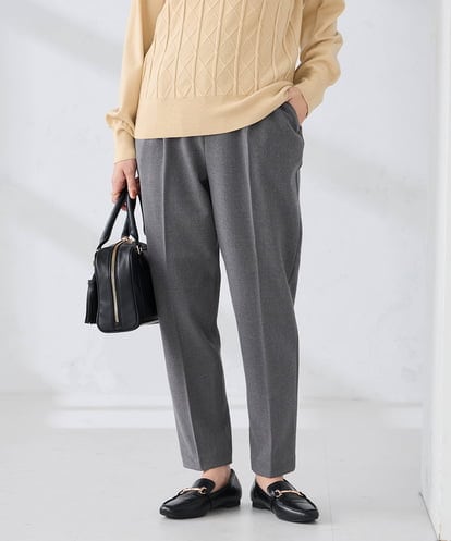 K2LAD21049 a.v.v 【イージーケア/洗える/ストレッチ】裏起毛美ラクるスッキリ見えテーパードパンツ