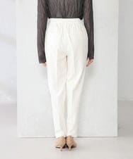 K2LAD21049 a.v.v(アー・ヴェ・ヴェ) 【イージーケア/洗える/ストレッチ】裏起毛美ラクるスッキリ見えテーパードパンツ ブラック