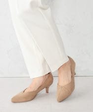 K2LAD21049 a.v.v(アー・ヴェ・ヴェ) 【イージーケア/洗える/ストレッチ】裏起毛美ラクるスッキリ見えテーパードパンツ ブラック