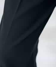 K2LAD22049 a.v.v(アー・ヴェ・ヴェ) 【イージーケア/洗える/ストレッチ/雑誌InRed(宝島社)12月号掲載】裏起毛美ラクるスッキリ見えワイドパンツ ブラック