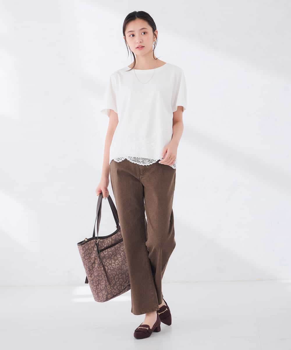 K2LAG29059 a.v.v(アー・ヴェ・ヴェ) デニムストレートパンツ ブラウン