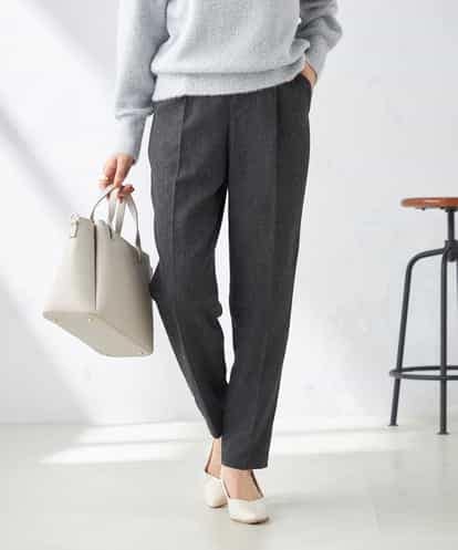 K2LBA27054 a.v.v 【洗える】ツイード美ラクるスッキリ見えテーパードパンツ
