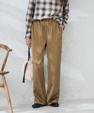 K2LBD27054 a.v.v(アー・ヴェ・ヴェ) サテンワイドパンツ ベージュ