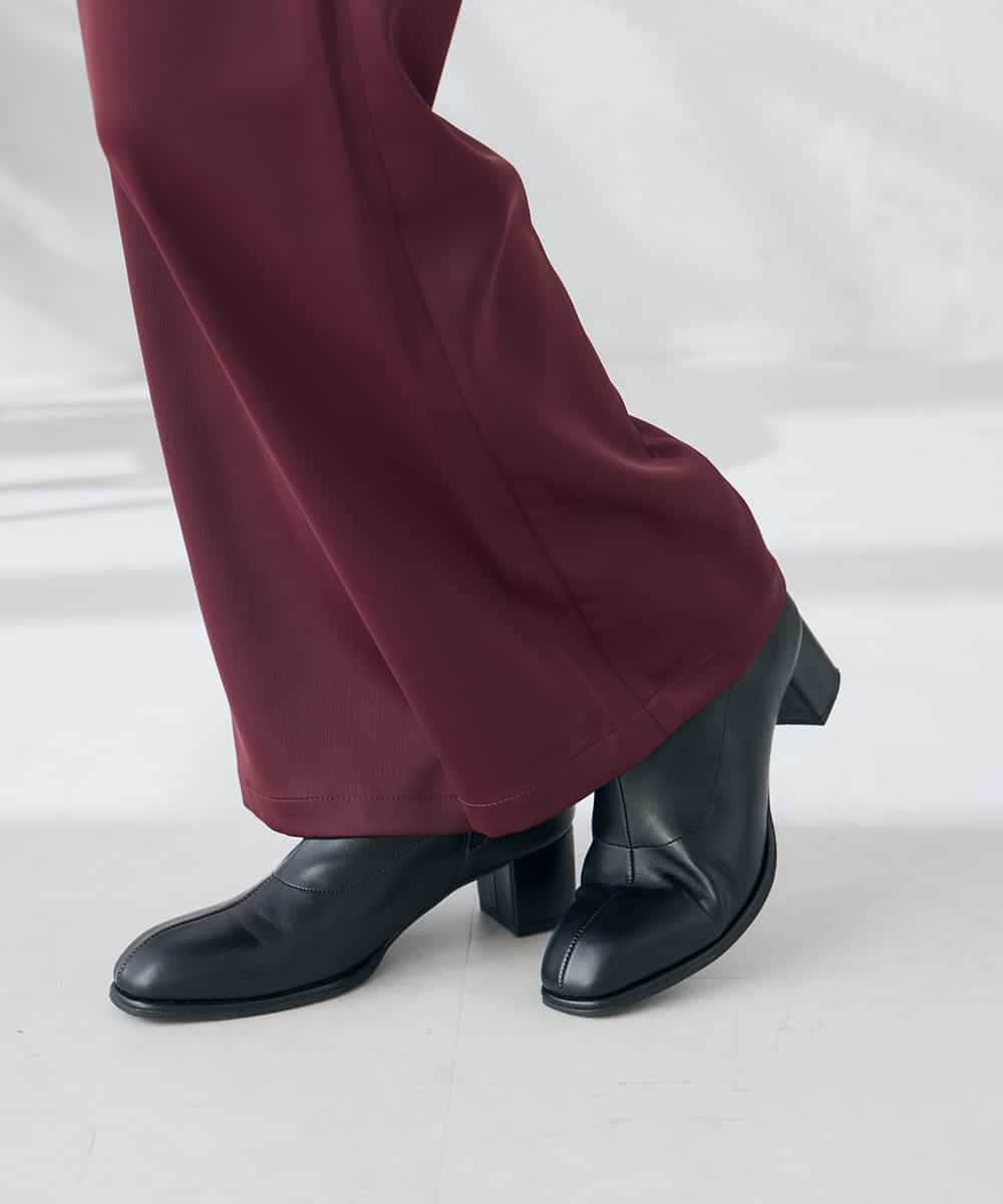 K2LBD27054 a.v.v(アー・ヴェ・ヴェ) サテンワイドパンツ ボルドー