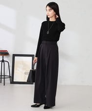 K2LBD29059 a.v.v(アー・ヴェ・ヴェ) ストライプタックワイドパンツ ブラウン