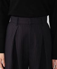 K2LBD29059 a.v.v(アー・ヴェ・ヴェ) ストライプタックワイドパンツ ブラウン