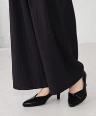 K2LBD29059 a.v.v(アー・ヴェ・ヴェ) ストライプタックワイドパンツ ブラウン